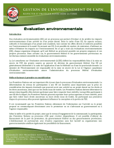 Évaluation environnementale - Assemblée des Premières Nations