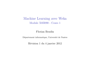 Machine Learning avec Weka - Module X8II090