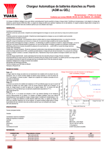 Chargeur Automatique de batteries étanches au Plomb (AGM ou GEL)