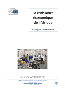 La croissance économique de l`Afrique