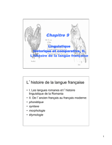L`histoire de la langue française