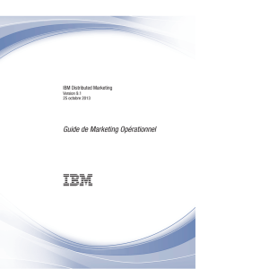 IBM Distributed Marketing - Guide de Marketing Opérationnel