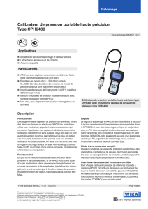 Calibrateur de pression portable haute précision Type CPH6400