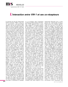 L`interaction entre VIH-1 et ses co-récepteurs - iPubli