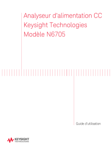 Analyseur d`alimentation CC Keysight Technologies Modèle N6705
