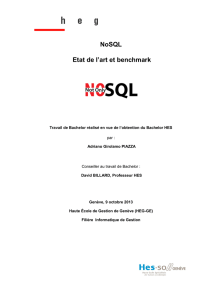 NoSQL Etat de l`art et benchmark - RERO DOC