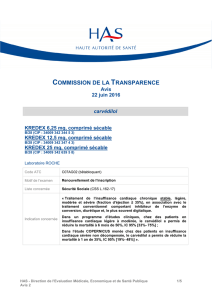 Avis de la Commission de la Transparence du 22-06-2016