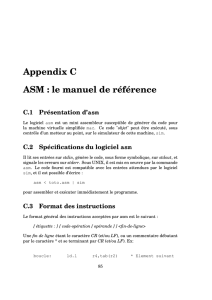 Appendix C ASM : le manuel de référence