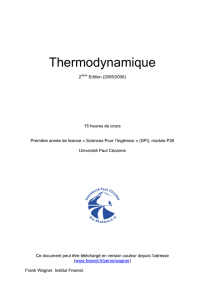 Thermodynamique - Institut Fresnel