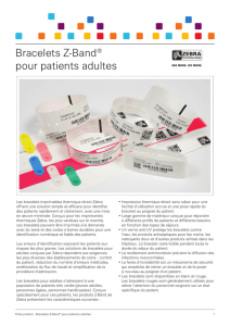 Bracelets Z-Band® pour patients adultes