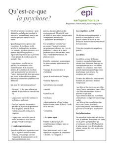 Qu`est-ce-que la psychose? - Early Psychosis Intervention