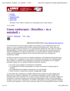 Linux embarqué : BusyBox « in a nutshell