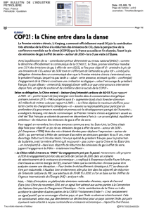 COP21 : la Chine entre dans la danse
