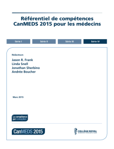 Référentiel de compétences CanMEDS 2015 pour les médecins