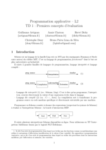 Programmation applicative – L2 TD 1 : Premiers concepts d