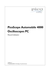 Manuel d`utilisation de l`oscilloscope PC PicoScope Automobile€4000