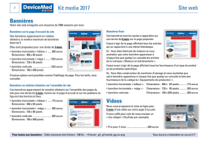 Kit media 2017 Site web Bannières Videos