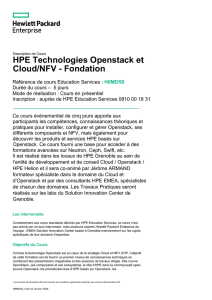 HPE Technologies Openstack et Cloud/NFV