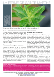 cp novembre 09 stevia - La Ferme de Sainte Marthe