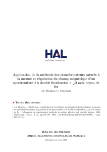 Application de la méthode des transformateurs saturés - HAL