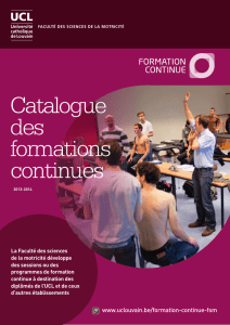 Catalogue des formations continues - UCL