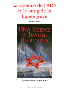 La science de l`ADN et le sang de la lignée juive