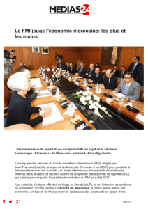 Le FMI jauge l`économie marocaine: les plus et les moins