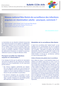 Réseau national Réa-Raisin de surveillance des infections acquises