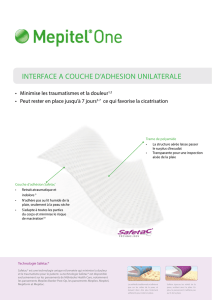 interface a couche d`adhesion unilaterale