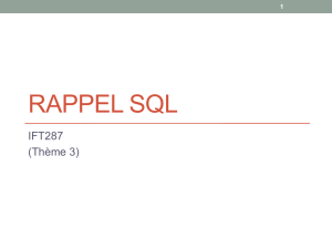 Rappel SQL