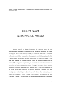 Clément Rosset la cohérence du réalisme