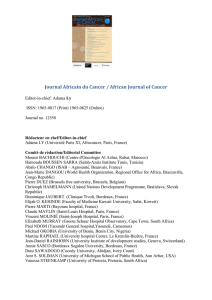 Journal Africain du Cancer comités scietifique et de