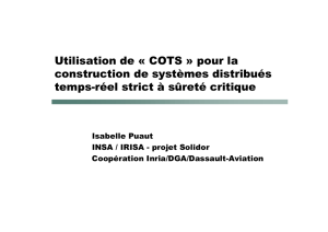 Utilisation de « COTS » pour la construction de systèmes distribués