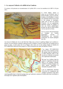 1 - Le canyon d`Añisclo et le défilé de las Cambras