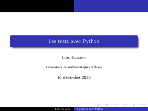 Les tests avec Python