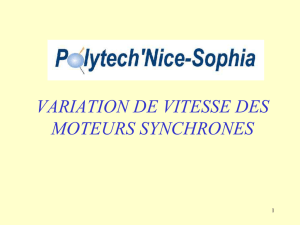 Variation de vitesse des moteurs synchrones