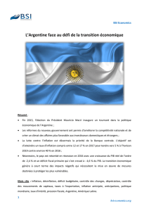 L`Argentine face au défi de la transition économique