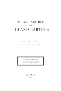 ROLAND BARTHES