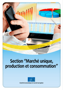 Section “Marché unique, production et consommation