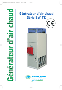 Générateur d`air chaud Série BW TE
