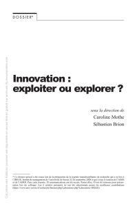 Innovation : exploiter ou explorer