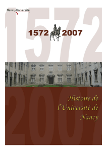 Fascicule - `Histoire de l\`Université de Nancy