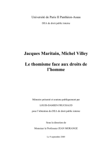 Jacques Maritain, Michel Villey Le thomisme face aux droits de l
