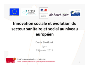 Innovation sociale et évolution du secteur sanitaire et social au
