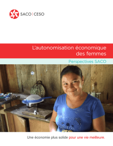 L`autonomisation économique des femmes