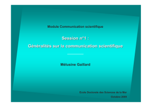 Session n°1 : Généralités sur la communication