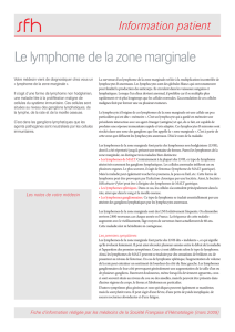 Le lymphome de la zone marginale - Sociéte Française d`hématologie