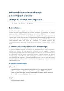 Cancer du pancréas - Société Marocaine de Chirurgie