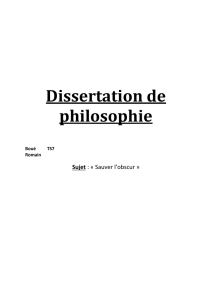 Dissertation de philosophie