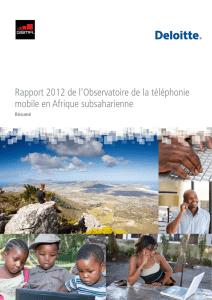Rapport 2012 de l`Observatoire de la téléphonie mobile en